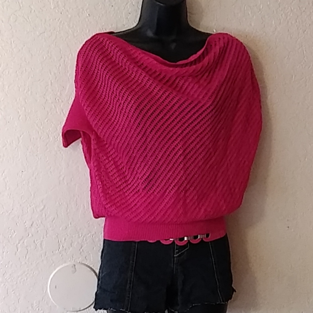 Pink knitted sweater